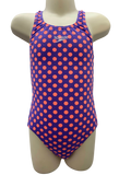 Speedo Medalist One Piece - Purple Polka Dot