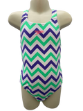 Speedo Medalist One Piece - Zig Zag Green/Purple