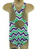 Speedo Medalist One Piece - Zig Zag Green/Purple