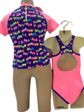Speedo Sun Top & Tog Set - Hearts Bunting