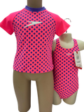 Speedo Sun Top & Tog Set - Pink/Purple Polka Dot
