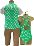 Speedo Sun Top & Tog Set - Green Polka Dots