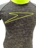 Speedo Sun Top (Short Sleeve) - Black Map