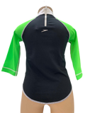 Speedo Sun Top (Long Sleeve) - Logo Black/ Green