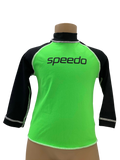 Speedo Sun Top (Long Sleeve) - Logo Green/Black