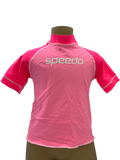 Speedo Sun Top (Short Sleeve) - Logo Pink