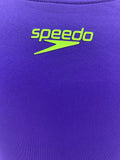 Speedo Leaderback One Piece - Purple (Fluro Yellow)