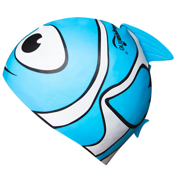 Aqualine 'Nemo' Silicone Swim Cap - Blue