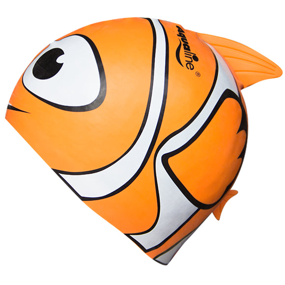 Aqualine 'Nemo' Silicone Swim Cap - Orange